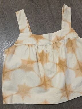 GAP • Khaki Tie-Dye Cropped Flowy Tank